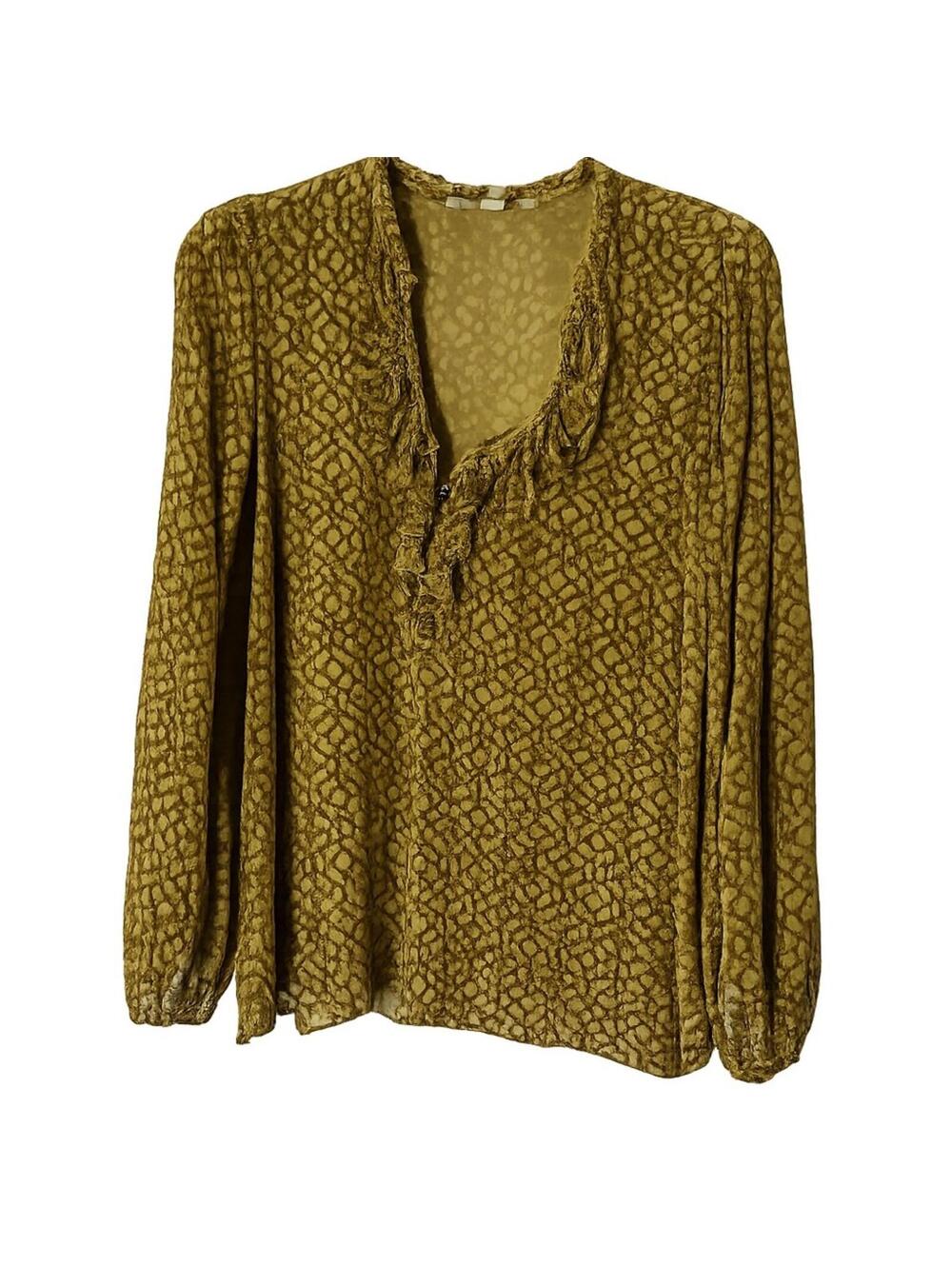 Etcetera Olive Patterned Blouse